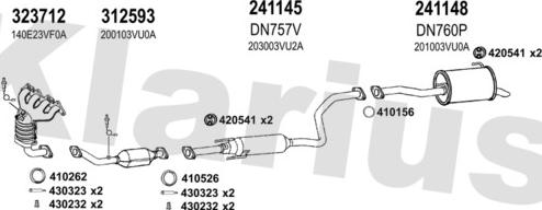 Klarius 270642E - Система випуску ОГ autozip.com.ua