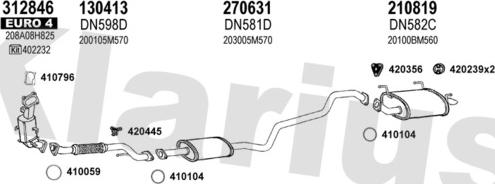 Klarius 270678E - Система випуску ОГ autozip.com.ua