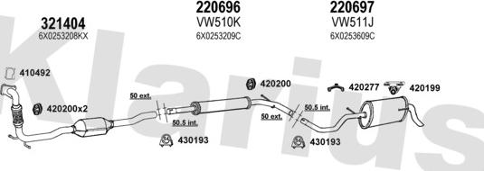 Klarius 790156E - Система випуску ОГ autozip.com.ua