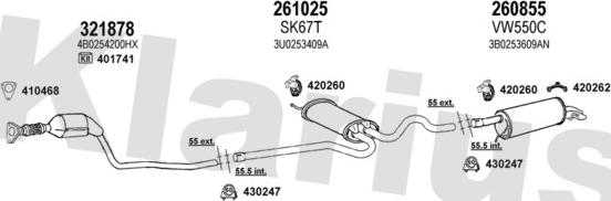 Klarius 780073E - Система випуску ОГ autozip.com.ua