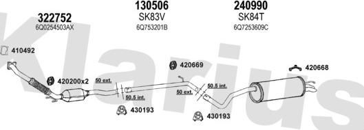 Klarius 780163E - Система випуску ОГ autozip.com.ua