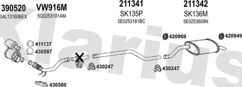 Klarius 780296E - Система випуску ОГ autozip.com.ua