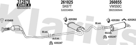 Klarius 780268E - Система випуску ОГ autozip.com.ua