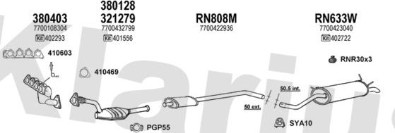 Klarius 720884U - Система випуску ОГ autozip.com.ua