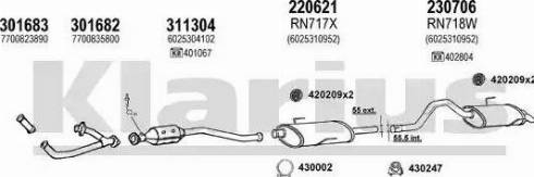 Klarius 720746E - Система випуску ОГ autozip.com.ua