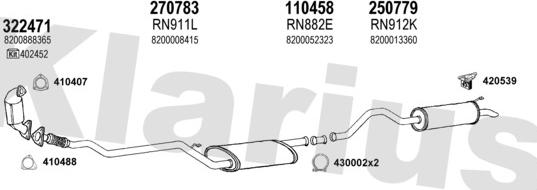 Klarius 721065E - Система випуску ОГ autozip.com.ua