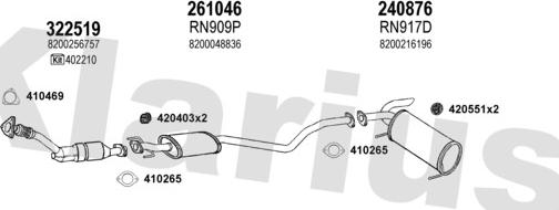 Klarius 721078E - Система випуску ОГ autozip.com.ua