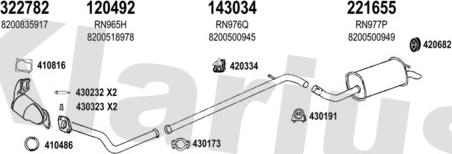 Klarius 721190E - Система випуску ОГ autozip.com.ua
