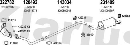 Klarius 721191E - Система випуску ОГ autozip.com.ua