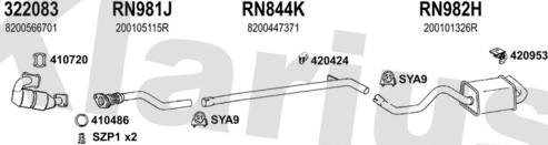 Klarius 721203U - Система випуску ОГ autozip.com.ua