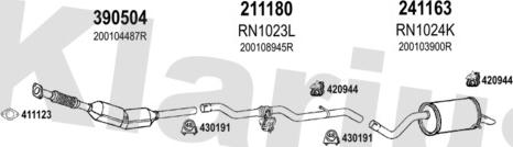 Klarius 721272E - Система випуску ОГ autozip.com.ua