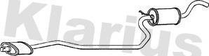 Klarius FE71J - Середній глушник вихлопних газів autozip.com.ua