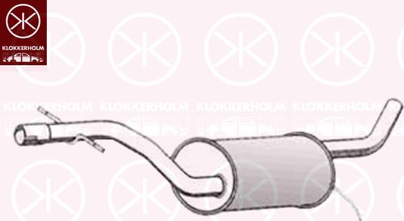 Klokkerholm 95338655 - Середній глушник вихлопних газів autozip.com.ua