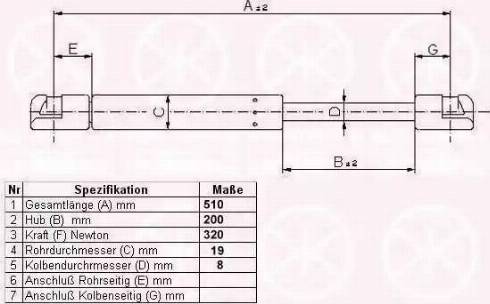 Klokkerholm 90602800 - Газова пружина, капот autozip.com.ua