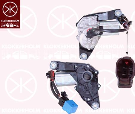 Klokkerholm 55027175 - Двигун склоочисника autozip.com.ua