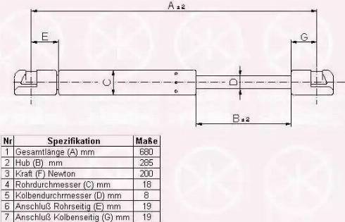 Klokkerholm 55362800 - Газова пружина, капот autozip.com.ua