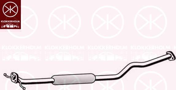 Klokkerholm 68148651 - Середній глушник вихлопних газів autozip.com.ua