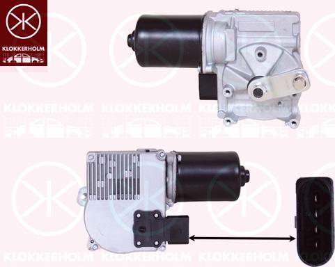 Klokkerholm 00403270 - Двигун склоочисника autozip.com.ua