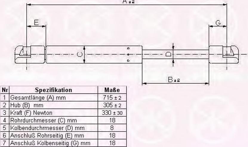 Klokkerholm 00192800 - Газова пружина, капот autozip.com.ua