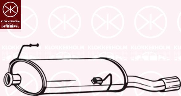 Klokkerholm 190-013 - Глушник вихлопних газів кінцевий autozip.com.ua