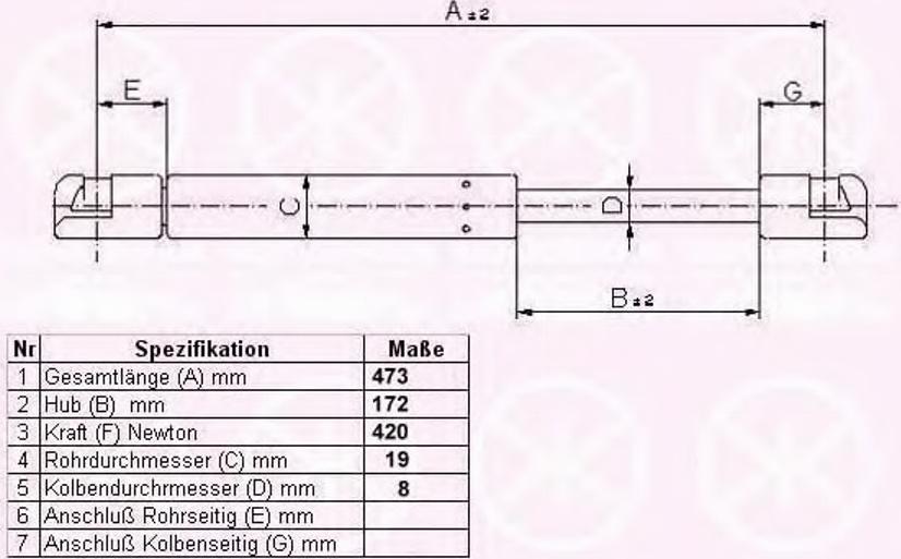 Klokkerholm 11067100 - Газова пружина, кришка багажник autozip.com.ua