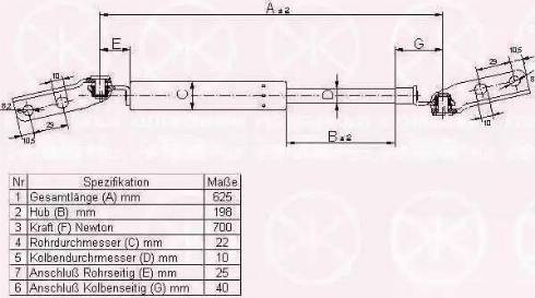 Klokkerholm 81547101 - Газова пружина, кришка багажник autozip.com.ua