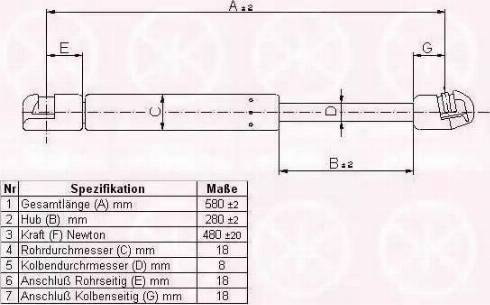 Klokkerholm 34517100 - Газова пружина, кришка багажник autozip.com.ua