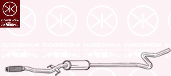 Klokkerholm 292-067 - Середній глушник вихлопних газів autozip.com.ua