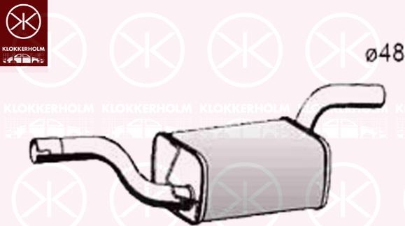 Klokkerholm 25348651 - Середній глушник вихлопних газів autozip.com.ua