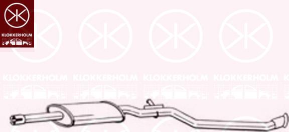 Klokkerholm 284-879 - Середній глушник вихлопних газів autozip.com.ua