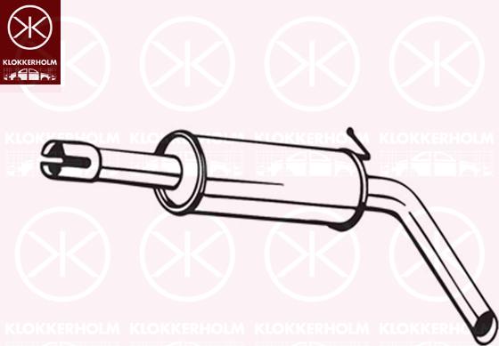 Klokkerholm 233-615 - Середній глушник вихлопних газів autozip.com.ua