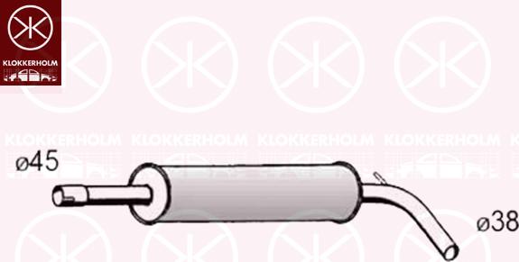 Klokkerholm 75148651 - Середній глушник вихлопних газів autozip.com.ua
