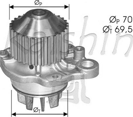 KM International WPK392 - Водяний насос autozip.com.ua