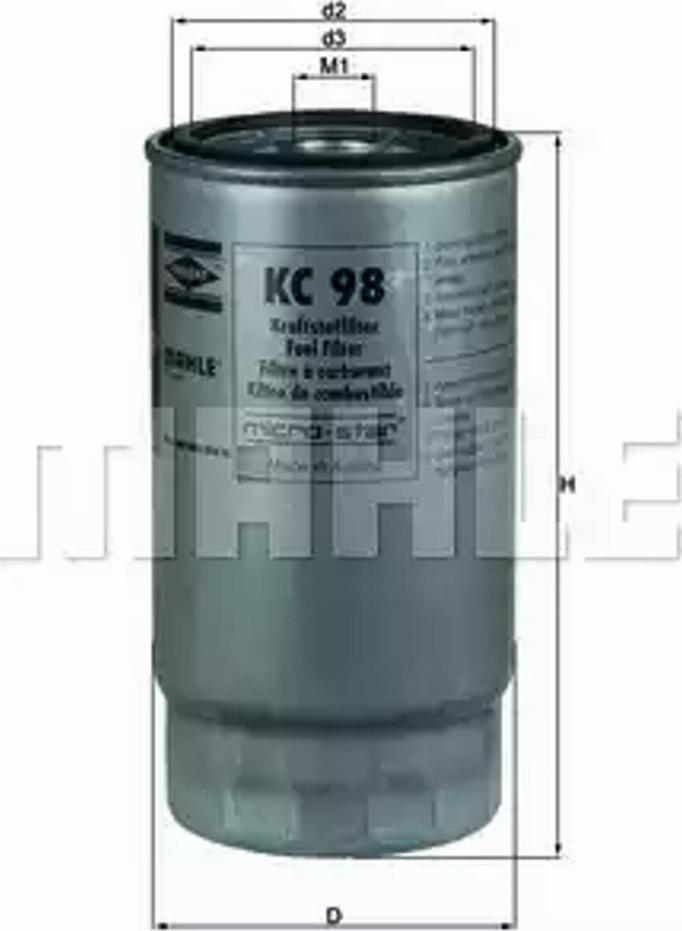 KNECHT KC 98 - Паливний фільтр autozip.com.ua