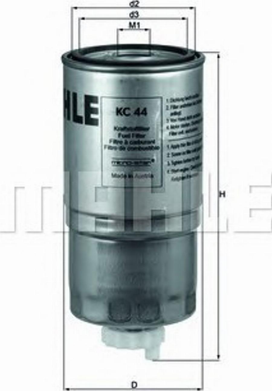 KNECHT KC 44 - Паливний фільтр autozip.com.ua