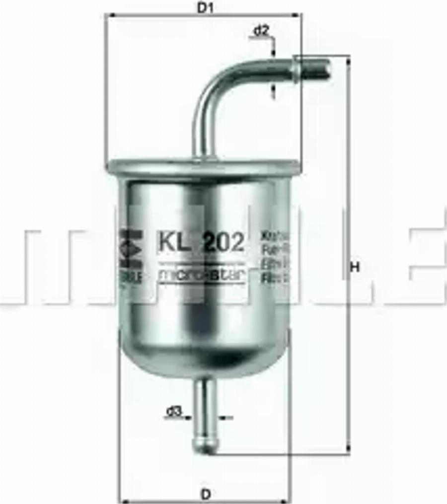 KNECHT KL 202 - Паливний фільтр autozip.com.ua