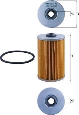 KNECHT KX 35 - Паливний фільтр autozip.com.ua