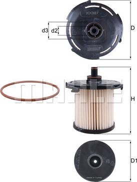 KNECHT KX 387D - Паливний фільтр autozip.com.ua