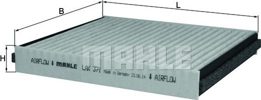 KNECHT LAK 371 - Фільтр, повітря у внутрішній простір autozip.com.ua