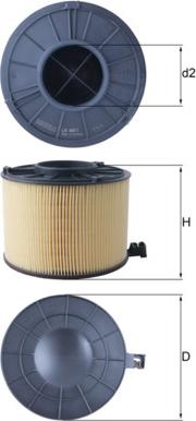 KNECHT LX 4411 - Повітряний фільтр autozip.com.ua