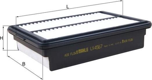 KNECHT LX 4567 - Повітряний фільтр autozip.com.ua