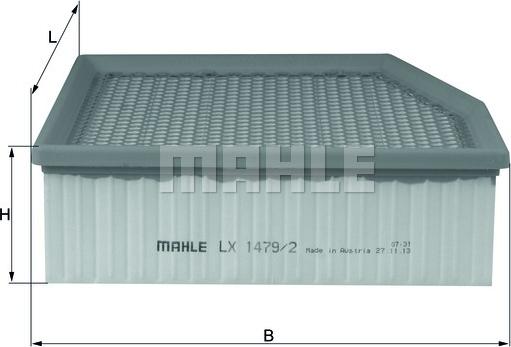 KNECHT LX 1479/2 - Повітряний фільтр autozip.com.ua