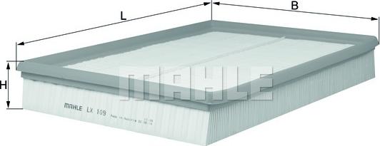 KNECHT LX 109 - Повітряний фільтр autozip.com.ua