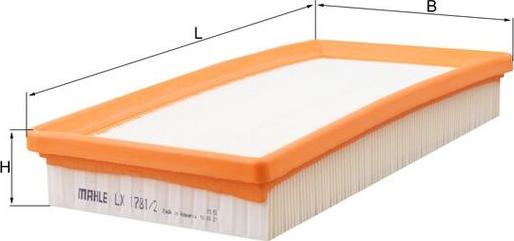 KNECHT LX 1781/2 - Повітряний фільтр autozip.com.ua