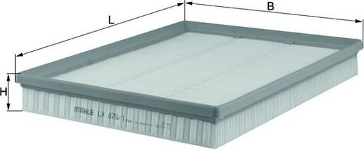 KNECHT LX 876/1 - Повітряний фільтр autozip.com.ua