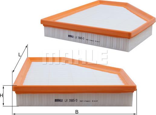 KNECHT LX 3985/3 - Повітряний фільтр autozip.com.ua