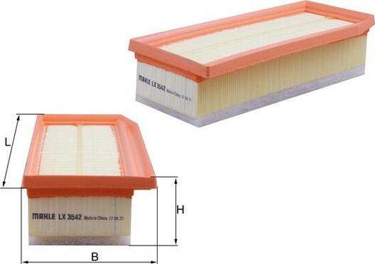 KNECHT LX 3542 - Повітряний фільтр autozip.com.ua