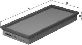 KNECHT LX 2062 - Повітряний фільтр autozip.com.ua