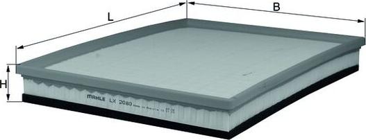 KNECHT LX 2080 - Повітряний фільтр autozip.com.ua