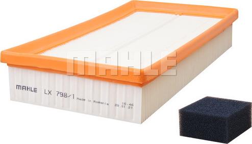 KNECHT LX 798/1 - Повітряний фільтр autozip.com.ua